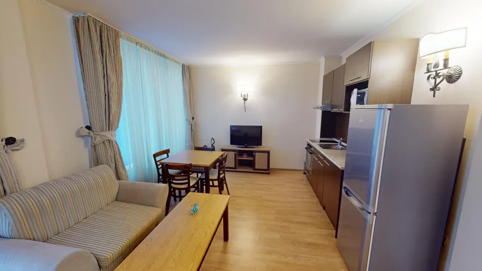 One-bedroom apartment in the Atrium Beach complex, Elenite